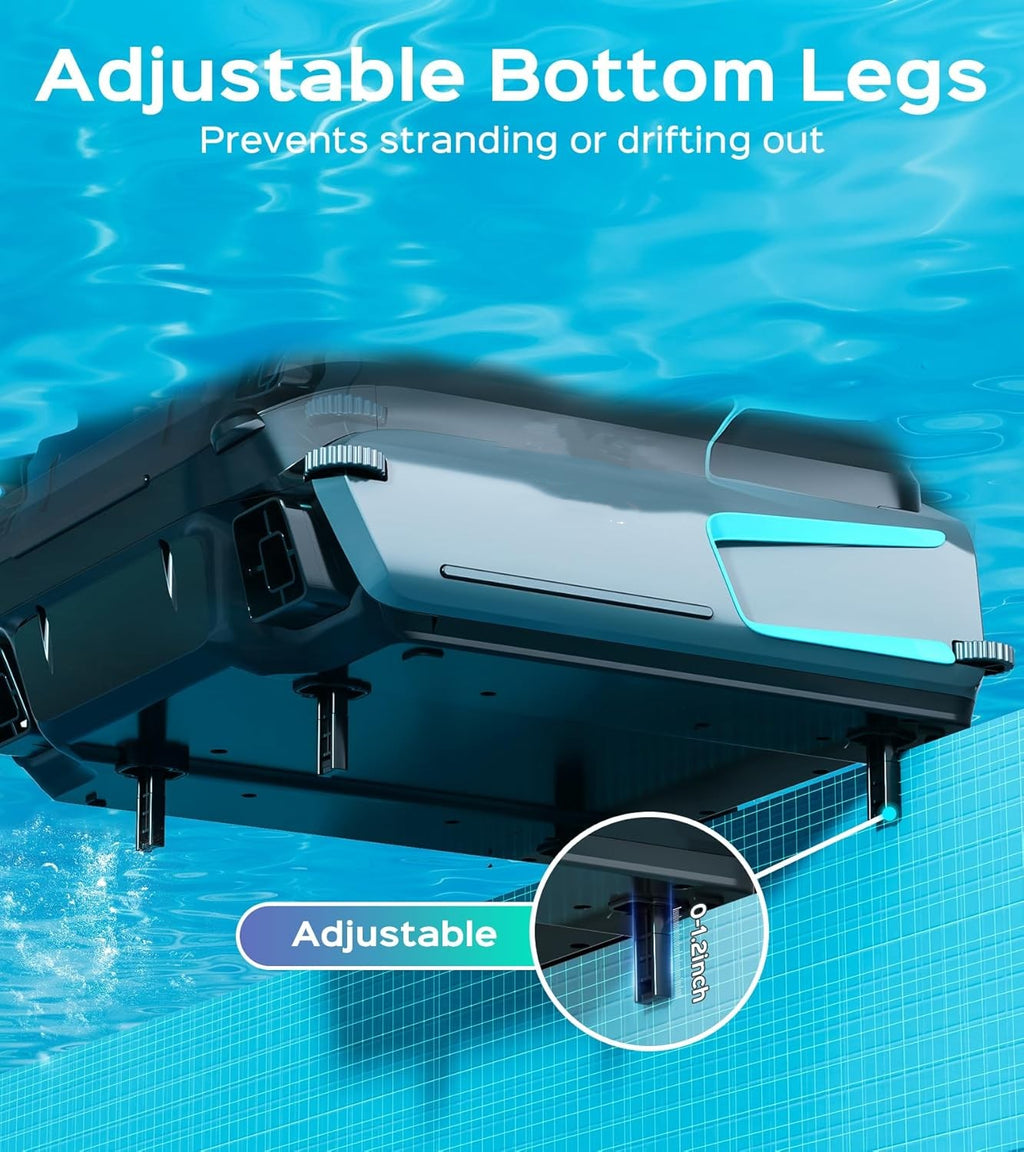 ACUEL Pool Skimmer, Solar Powered Automatic Robotic Pool Cleaner  for All Pool Shapes