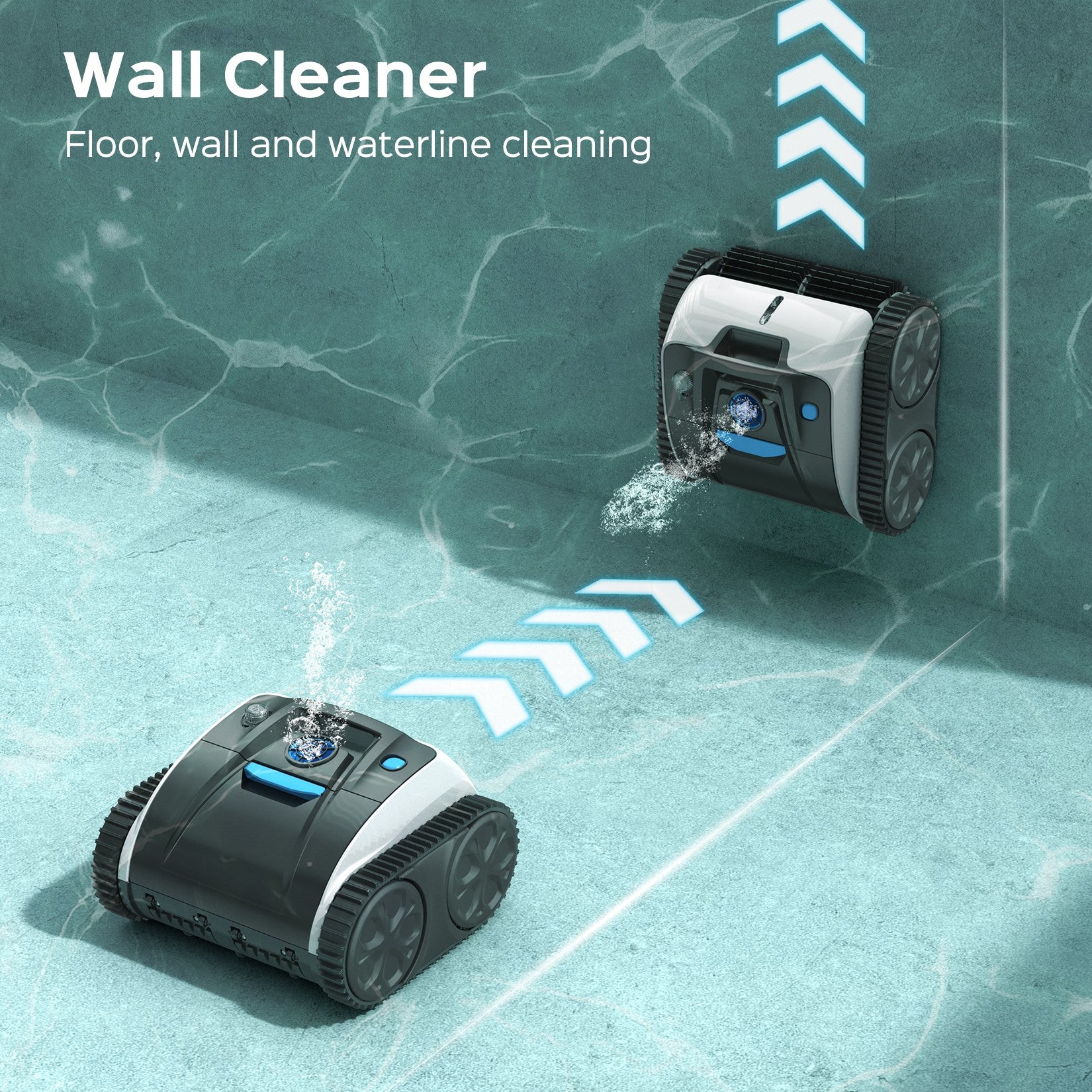 ACUEL Roboitic Pool Cleaner, Cordless Pool Vacuum with Powerful Suction, 140 Mins Runtime for Above/Inground Pools