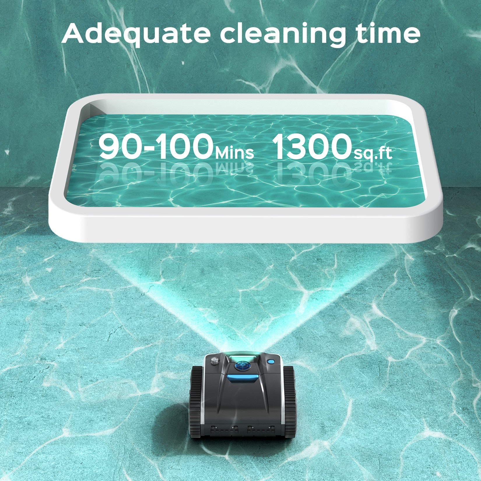 ACUEL Roboitic Pool Cleaner, Cordless Pool Vacuum with Powerful Suction, 140 Mins Runtime for Above/Inground Pools