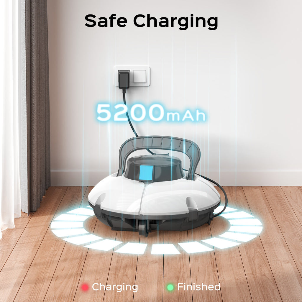 ACUEL Cordless Pool Vacuum, Robotic Pool Cleaner with Powerful Suction for Above Pools